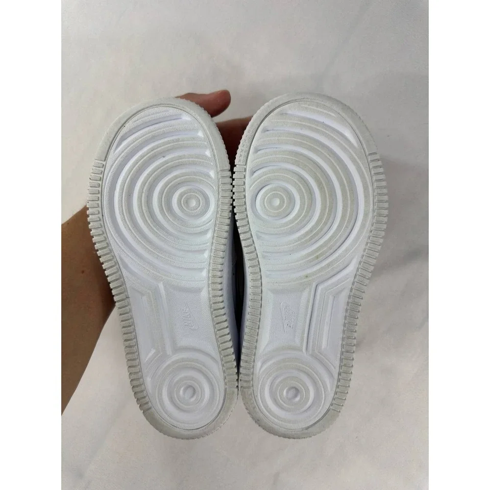 Nike Force 1 Low EasyOn (PS) Triple White Sneakers FN0237-111 Kids Size 13.5C